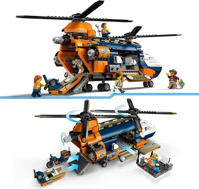 Produktbild von LEGO City Dschungelforscher-Hubschrauber, Abenteuer-Spielset für Kinder ab 8 Jahren, Weihnachts- oder Geburtstagsgeschenk für Kinder, 5 Minifiguren und 3 Gorillas 60437