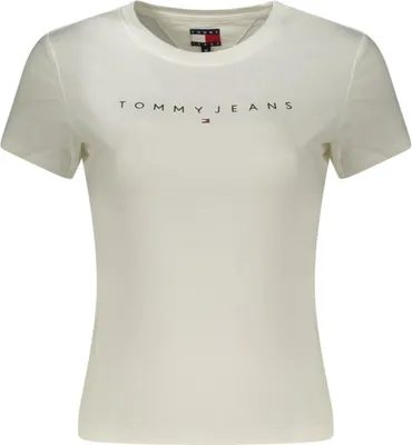 Obrázok produktu pre Biele dámske tričko Slim Fit s logom z regeneratívnej bavlny