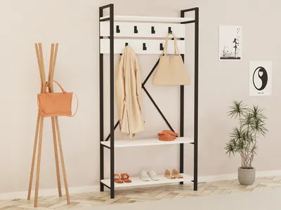 Obrázek produktu pro Skye Decor, Alfa - Bílá, skříně, předsíňový stojan, bílá, 90 x 180 x 34 cm