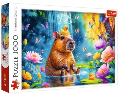 Obrázek produktu pro Vodopádové Dobrodružství: Puzzle 1000 dílků Kapibara