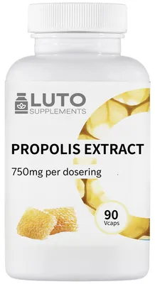 Image de LUTO Compléments alimentaires, Extrait de propolis, 750 mg – 90 capsules