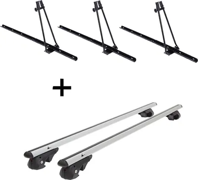 Produktbild von 3x Fahrradträger ORION + Dachträger VDP004 L kompatibel mit Chrysler kompatibel mit für Jeep Grand Voyager 1996-2000