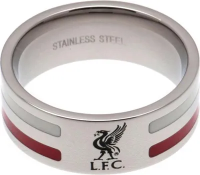 Produktbild von Prsten s barevnými pruhy FC Liverpool TA1672 (velký) (stříbrná/červená/bílá)