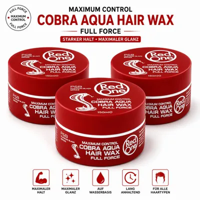 Produktbild von Red One Cobra Aqua Hair Wax 3er Set – 3x150ml Haarwachs