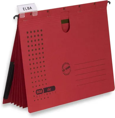 Immagine prodotto di Elba 100333013 Organisationshefter chic - Karton (RC) 230 g/qm, A4, rot, 5 Stück