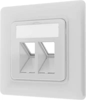 Produktbild von hb-digital Netzwerk Dose 2 Port Patch Dose Datendose RJ45 Unterputz RAL 9003