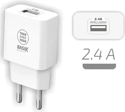 Immagine prodotto di Caricabatterie Bsk (USB-A), 2,4 A, 12 W, bianco