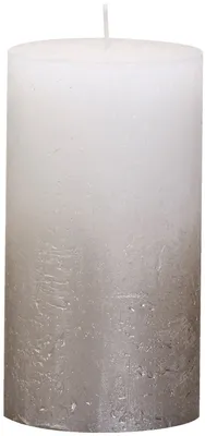 Produktbild von Bolsius 103668640302 'Rustik' Stumpenkerze, 13 x 7 cm, fading weiß (1 Stück)