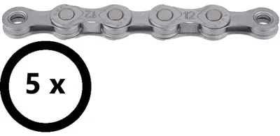 Produktbild von KMC e12 EPT 12s Kette E-Bike 130 links / OEM (PU 5 pcs.) silber