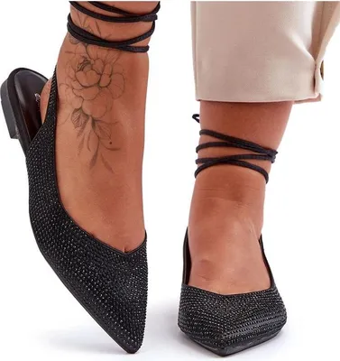 Produktbild von Damen Schnürschuhe Mit Nieten Verziert Schwarz Jange 36
