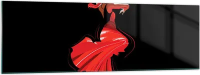 Produktbild von Bilder auf glas - Tanz Tänzer - 160x50cm - Glasbilder - Wandbilder - Bilder - Kunstdruck - zum Aufhängen bereit - Wanddekoration aus Glas - Glas Bilder - Wandbild auf Glas - Einteilig - GAB160x50-4121