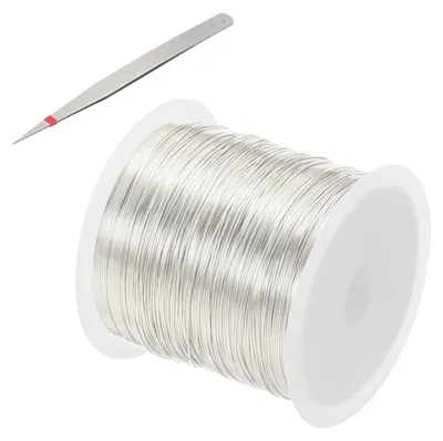 Kupferdraht 0,3 mm x 50 m, silber, mit Zange