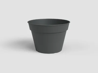Image de Pot de fleurs MADAGASCAR plastique anthracite d11x10cm