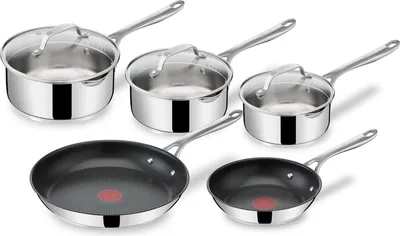 Produktbild von Tefal Jamie Oliver E304S544, Gemischtes Set, Edelstahl, Edelstahl, Silber, Edelstahl, Glas