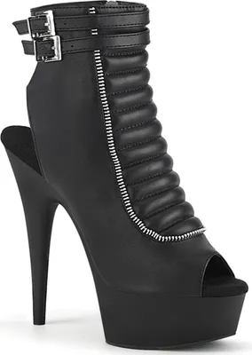 Produktbild von Pleaser DELIGHT-600-18 Plateau Stiefeletten Schwarz Kunstleder EU 36