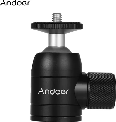 Produktbild von Andoer Stativ-Kugelkopf 360-Grad-Schwenker Kompatibel mit DSLR-Kamera Stativ Selfie Stick Einbeinstativ