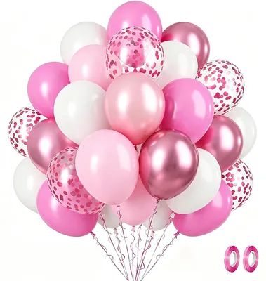 Productafbeelding van Ballonnen gevuld met confetti - 60 stuks - geschikt voor helium