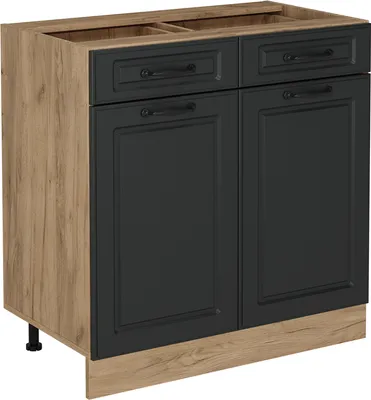 Produktbild von Küchenunterschrank Vicco R-Line Anthrazit Landhaus 80 cm ohne Arbeitsplatte, Model 53968