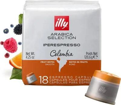 Obrázek produktu pro Illy Iperespresso Colombia, Kávová kapsle, Espresso, iperEspresso, 18 hrnků, Illy, 120,6 g
