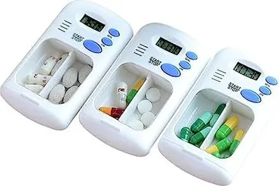 Produktbild von Aunmas Tragbare Medizinbox Digitaler elektrischer Alarm, Mini -Pillen -Timer, Lagerung, 1 Fach