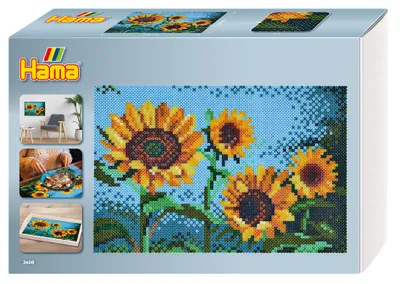 Image de Hama Perles à repasser midi Art "Tournesols" boîte cadeau