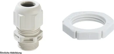 Produktbild von WISKA Verschraubung niedrige Temperatur mit Gegenmutter M20x1,5 lang Polyamid (PA) Gewindelänge 15,0mm - 1 Stück
