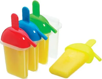 Produktbild von KitchenCraft Eislutscherform mit 4 Griffen, BPA-freier Kunststoff, mehrfarbig