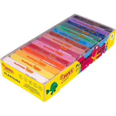 Image de JOVI 71S JOVI Knete PLASTILINA farbsortiert, 15 Farben je 150,0 g