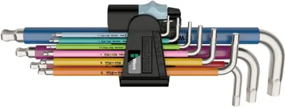 Imagen del producto de Wera 05022669001 Wera 3950/9 Hex-Plus Winkelschlüsselsatz
