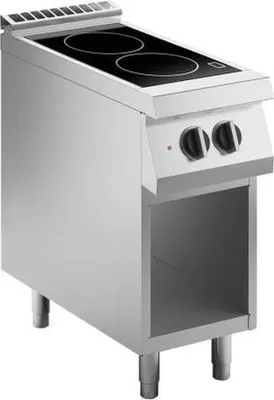 Obrázok produktu pre KBS Elektrický sklokeramický varič 2x 2,5 kW Otvorená základná jednotka 400x730x900 mm 400 V