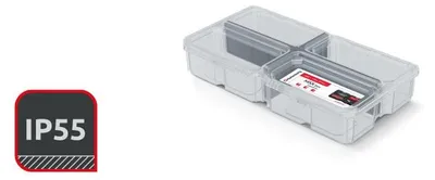 Obrázok produktu pre Kompaktný organizér na náradie s priehradkami na drobné diely, priehľadný