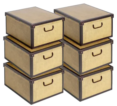 Produktbild von Lavatelli 6er Set Aufbewahrungsboxen mit Deckel Tapirus, 40 x 50 x 25 cm