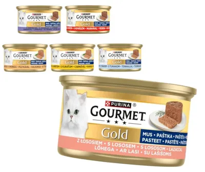 Zdjęcie produktu dla Purina Gourmet Gold Mus Mix Smaków 6x85g Mokra Karma Dla Kota
