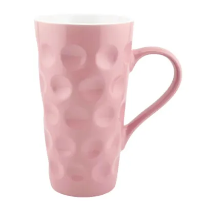 Produktbild von Dubbetasse rosa 0,5 L ohne Aufdruck (durchgedubbt) - XXL Kaffeebecher, Jumbobecher aus Keramik, Pfalz Dubbetass für Kaffee, Tee, Glühwein