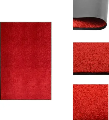 Obrázok produktu pre vidaXL Rohožka umývateľná červená 120x180 cm - Rohožky