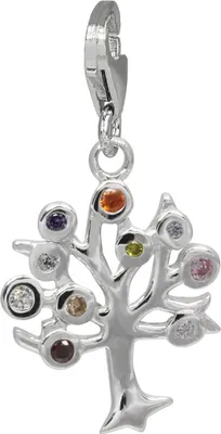 Produktbild von SilberDream 925er Charm Lebensbaum bunt Echt Silber Anhänger Zirkonia D2FC722F