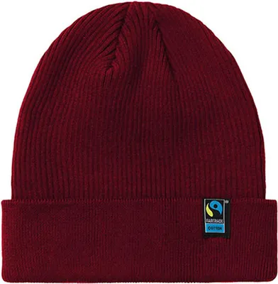 Immagine prodotto di Neutral O93056 | Beanie in maglia mista - 100% cotone organico pettinato - Colore: Bordeaux - Taglia: Unica