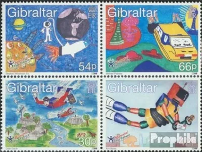 Produktbild von Briefmarken Gibraltar 2000 Mi 901-904 Viererblock (kompl.Ausg.) postfrisch Malen