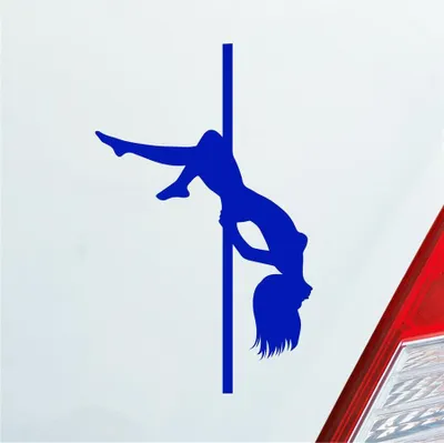 Produktbild von Auto Aufkleber Sexy Girl Mädchen Tanzen Poledance Strip GoGo Pin Up 12x7 cm Dunkelblau Sticker Heckscheibenaufkleber