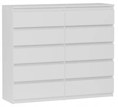 Obrázek produktu pro Komoda 160 cm 10 zásuvek skříňka FRAMIRE R-160-S10 bílá