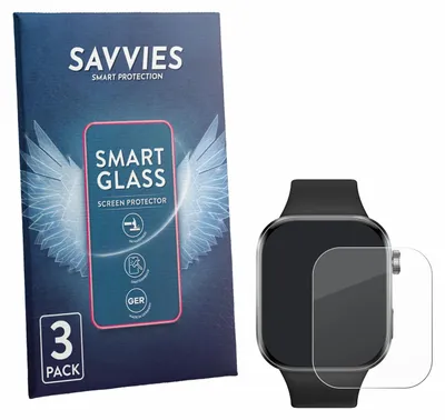 Produktbild von 3x Savvies Schutzglas Folie für Xiaomi Redmi Watch 6 9H Panzer Schutzfolie Glas Displayschutz klar transparent