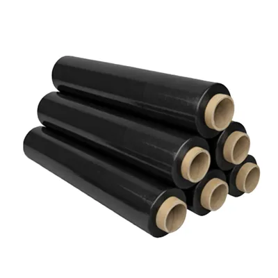 Produktbild von Set 6× Stretchfolie schwarz Bandloo 2,5 kg - 23 µm - 50 cm Breite