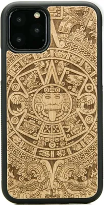Produktbild von Holzhülle für iPhone 11 Pro AZTEC CALENDAR ANIEGRE