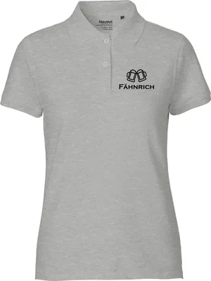 Produktbild von Huuraa Damen Polo Shirt Fähnrich Schützenfest XL Sport Grey Bio Baumwolle Fairtrade Poloshirt Geschenkidee