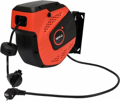 YATO Elektrisches Verlängerungskabel auf automatischer Kabeltrommel 10m YT-81220