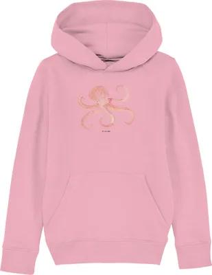 Produktbild von Mr. & Mrs. Panda Kinderpullover Tintenfisch 7-8 Jahre (122/128) - Baumwolle Pink - Geschenk, Kapuzenpullover, Krake, Meerestier, Kapuzenpulli, Ozean, Wasser, Pullover, Meer
