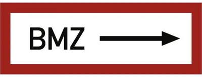 Produktbild von Dreifke® Aufkleber BMZ rechtsweisend, Folie, 297x105 mm