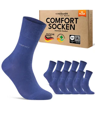 Produktbild von Comfort Socken ohne Gummibund Damen Herren - 70209T Navy 39-42 10 Paar