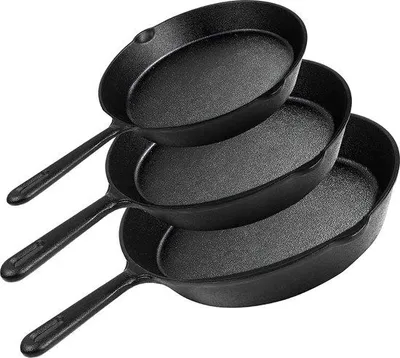Obrázok produktu pre Kichly Sada 3 liatinových panvíc 25 cm 20 cm 15 cm
