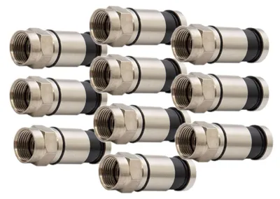 Produktbild von PremiumX 10x F-Kompressionsstecker F-Adapter F-Stecker Koaxialkabel Verbinder